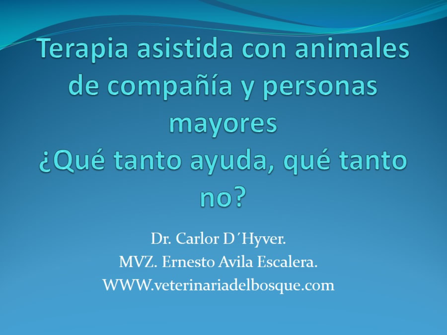 Terapia asistida con animales de compaa y personas mayores