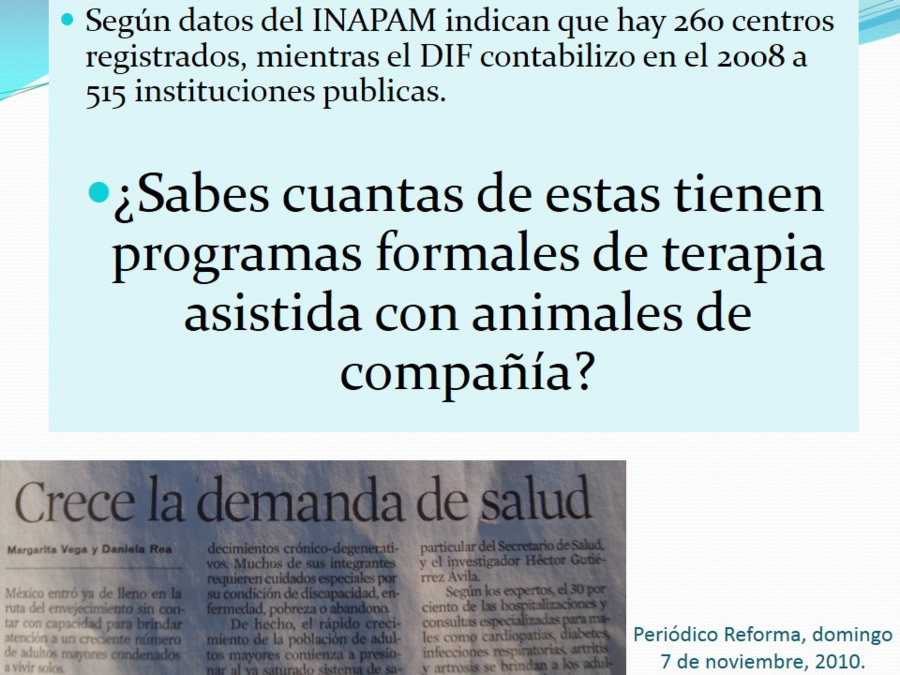 Terapia asistida con animales de compaa y personas mayores