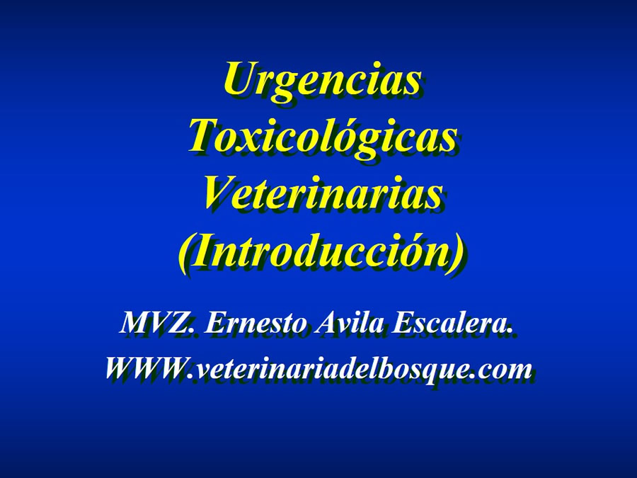 Urgencias Toxicolgicas Veterinarias