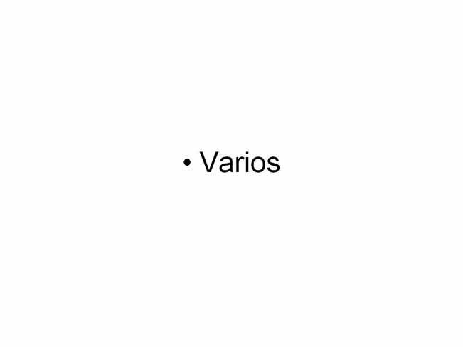 Factor de Transferencia Varios 